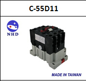 台湾贺电NHD 原装进口 C-55D11 1常开1常闭  80A交流接触器