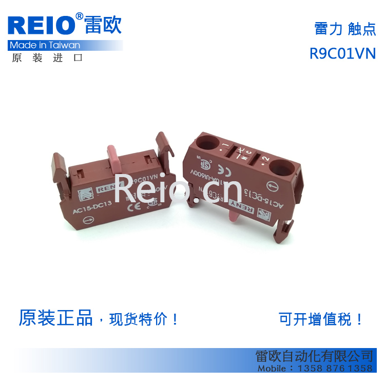 台湾雷力RENY 原装进口 1常闭触点 R9C01VN R9C10VN P9B10VN