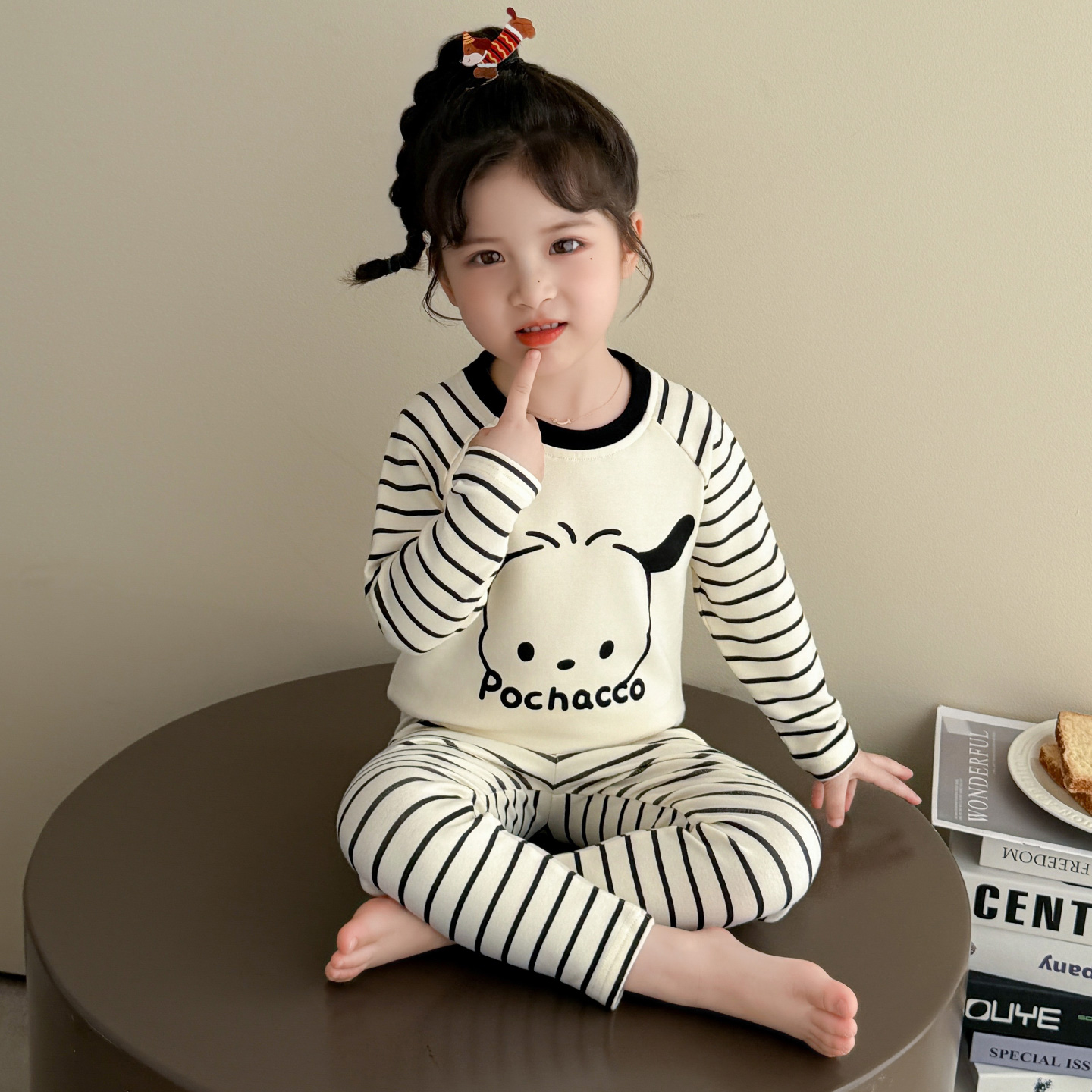 女童春秋季秋衣秋裤睡衣2025新款