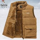 马夹外套 加绒加厚保暖坎肩背心工装 啄木鸟灯芯绒马甲男士 秋冬季