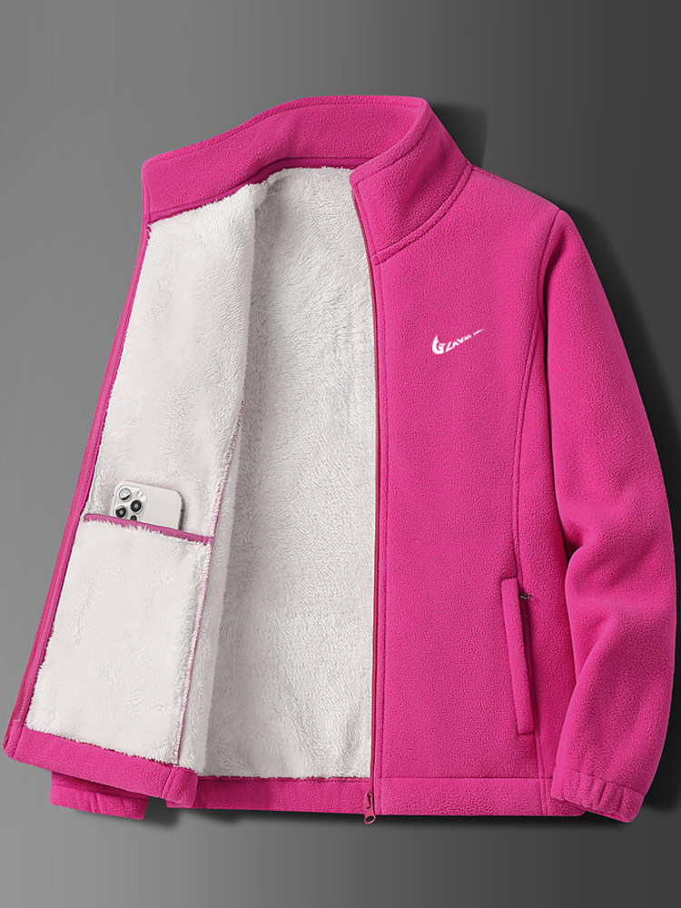 NIKETON 양털 재킷 여성 폴라 양털 재킷 가을 겨울 두꺼운 양털 스탠드 칼라 따뜻한 재킷 라이너