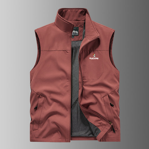 啄木鸟马甲男士立领钓鱼背心外套