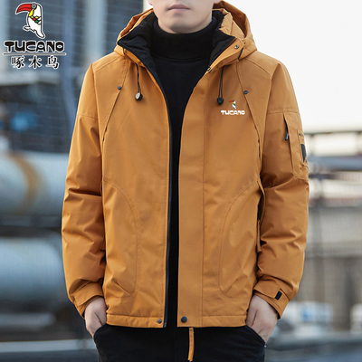 啄木鸟冲锋棉服外套男保暖棉袄