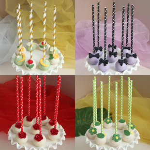 中式婚礼卡通生日百天甜品台手工创意棒棒糖蛋糕cakepop成品定制