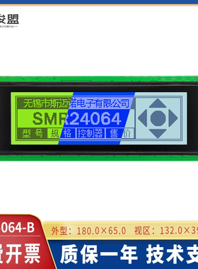 LCD 24064B 液晶屏模块 黄绿屏 24064点阵屏模组 并口6963控制器