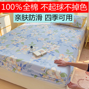 100％全棉高支密床垫套保护套单双人1.8m床罩 床笠罩纯棉单件四季