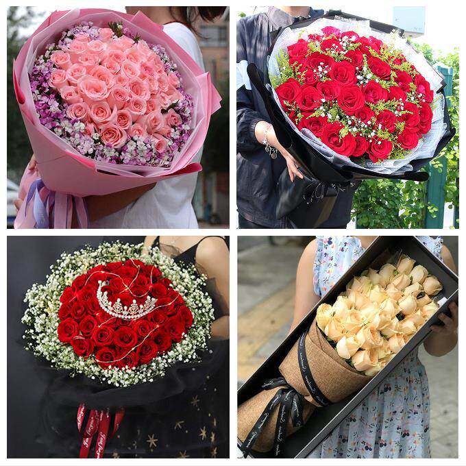 玫瑰花束表白女友老婆生日送上海市黄浦区五里桥打浦桥同城鲜花店