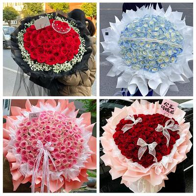 520玫瑰花束礼盒送女友安徽宣城市宣州区郎溪县广德县同城鲜花店