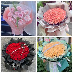 杭州市上城下城区江干拱墅区同城鲜花店情人节送老婆玫瑰表白女友