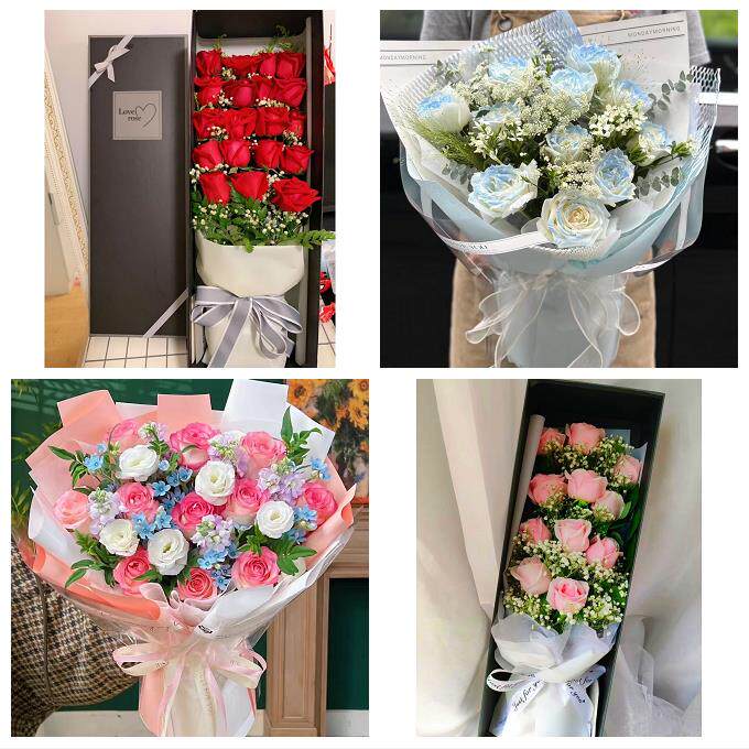 广东中山市三角镇横栏镇南头镇同城鲜花店圣诞平安夜玫瑰花束礼盒