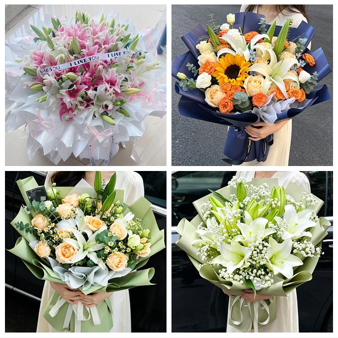 湘潭市雨湖岳塘区九华湘潭县同城鲜花店玫瑰百合花束送老婆女朋友