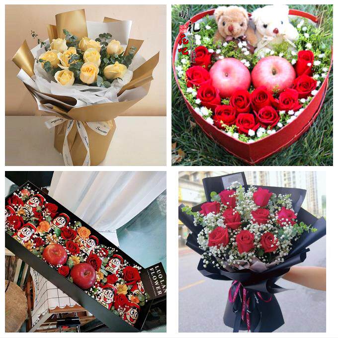 南通市如东启东如皋市海门市同城鲜花店送女朋友闺蜜圣诞玫瑰礼盒