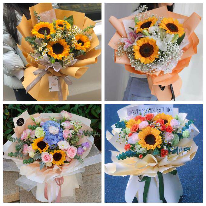 河南新乡市红旗卫滨凤泉牧野区同城鲜花店学生高考向日葵玫瑰花束