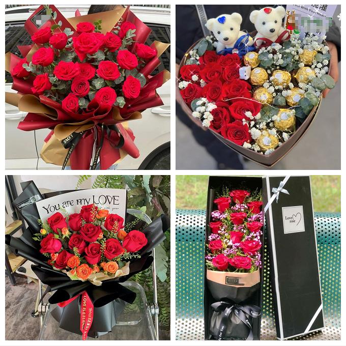 连云港市东海县灌云县灌南县同城鲜花店七夕玫瑰花束表白男女朋友