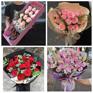 北京市顺义区后沙峪天竺镇杨镇鲜花店同城配送女朋友情人节红玫瑰