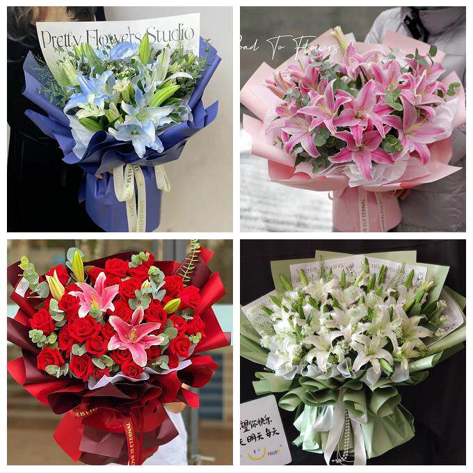 洛阳市栾川县嵩县汝阳宜阳县同城鲜花店送闺蜜女朋友百合玫瑰花束