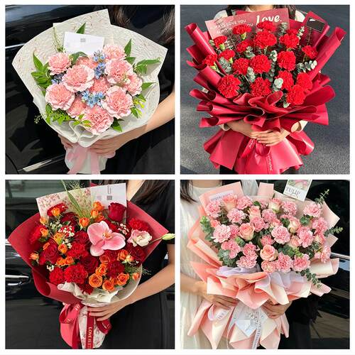 北京丰台区大红门南苑东高地同城鲜花店送康乃馨百合长辈生日花束