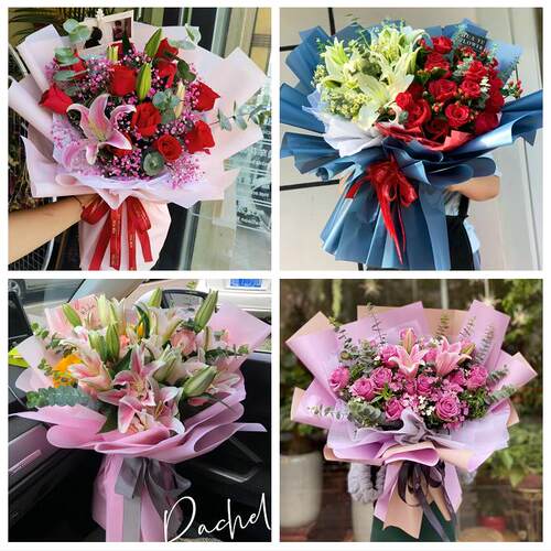 天津河东大王庄大直沽中山门同城鲜花店订玫瑰百合送女友老婆生日