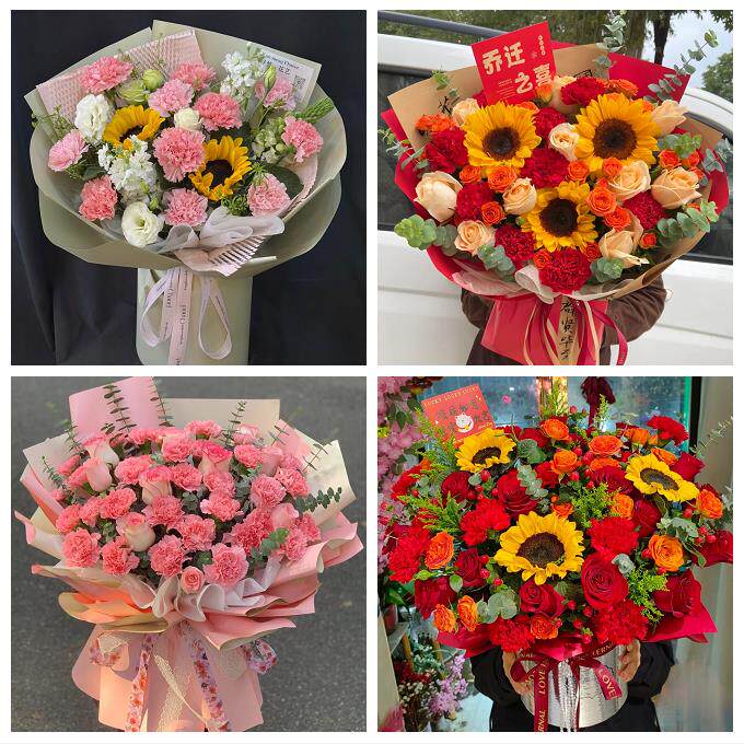 淄博市周村区桓台高青沂源县同城鲜花店订康乃馨送长辈生日看病人