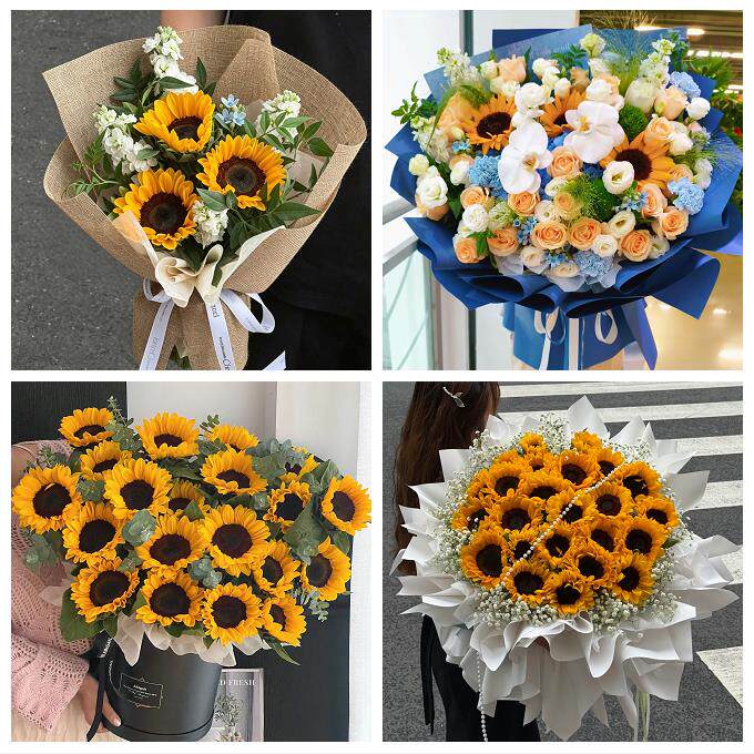 中高考向日葵玫瑰混搭花束南通市如东启东如皋市海门市同城鲜花店