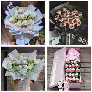 上海青浦区赵巷徐泾华新重固镇同城鲜花店送11朵33枝玫瑰表白女友