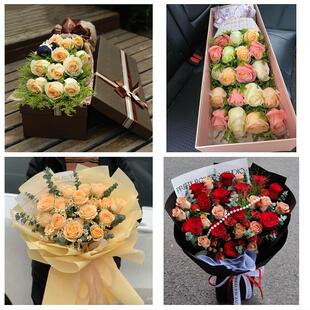 黑龙江伊春市西林区翠峦新青区同城鲜花店送11朵33枝玫瑰表白女友