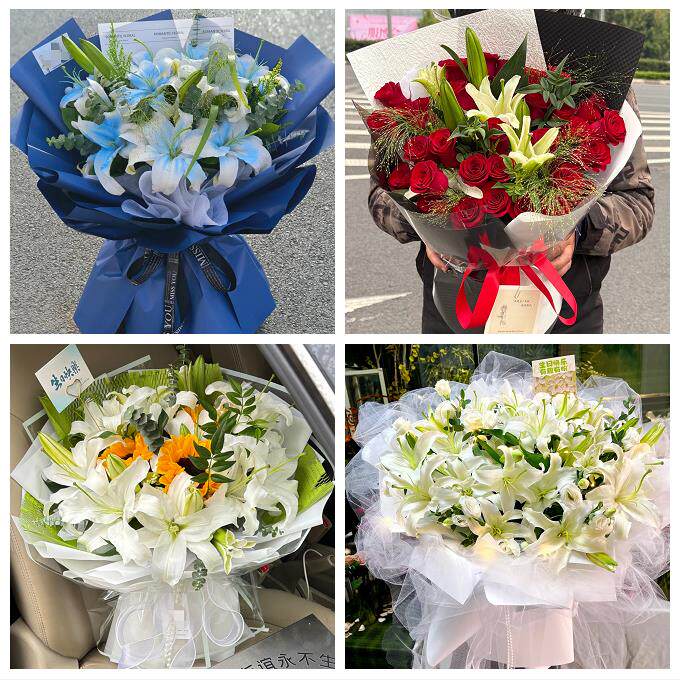 江苏连云港市东海县灌云灌南县同城鲜花店送玫瑰百合花束老婆生日