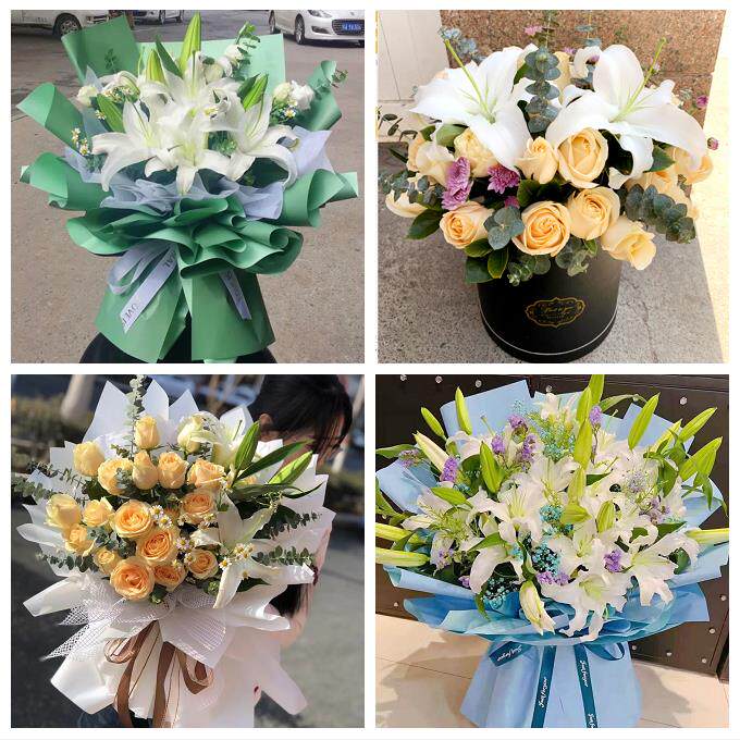 送吉林省白城市洮南市大安市同城鲜花店订玫瑰百合送女友老婆生日