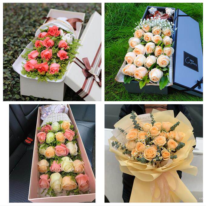 北京市石景山区八角古城苹果园同城鲜花店送11朵33枝玫瑰表白女友