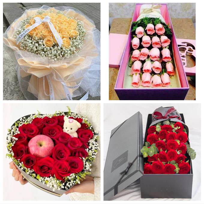 雅安市雨城名山区荥经汉源县同城鲜花店平安夜玫瑰礼盒送女友老婆