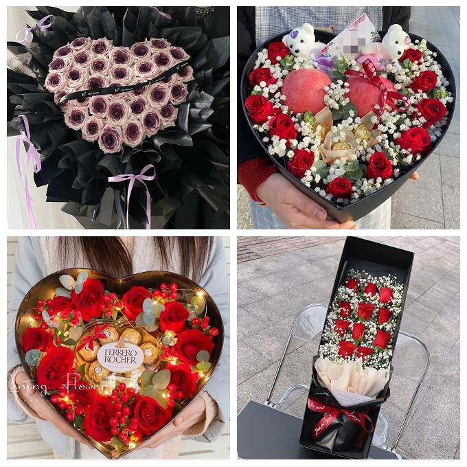 云南曲靖市富源县会泽县宣威市同城鲜花店圣诞平安夜玫瑰花束礼盒