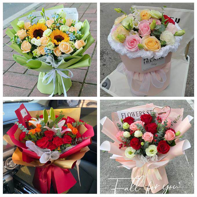 浙江杭州市余杭区富阳区临安区同城鲜花店向日葵玫瑰混搭生日花束
