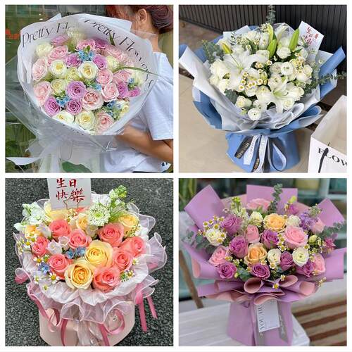 四川达州市大竹县渠县万源市同城鲜花店玫瑰向日葵绣球送朋友生日