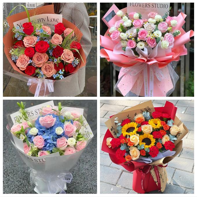 大理州大理市漾濞祥云宾川县同城鲜花店玫瑰混搭花束配送领导女友