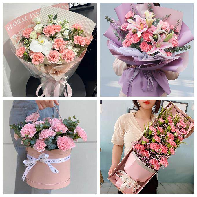 上海市奉贤区金汇四团青村镇同城鲜花店38节康乃馨百合花束送长辈