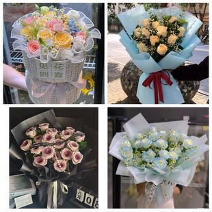 天津市南开区水上公园体育中心同城鲜花店送11朵33枝玫瑰表白女友