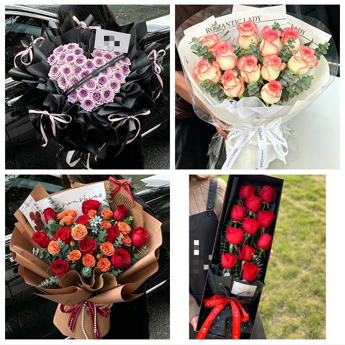 520玫瑰花束礼盒送女友广东深圳市光明区凤凰玉塘马田同城鲜花店
