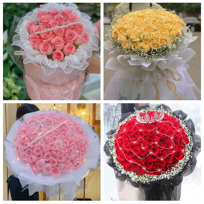 湛江市赤坎霞山区坡头麻章区同城鲜花店情人节玫瑰花束礼盒送女友