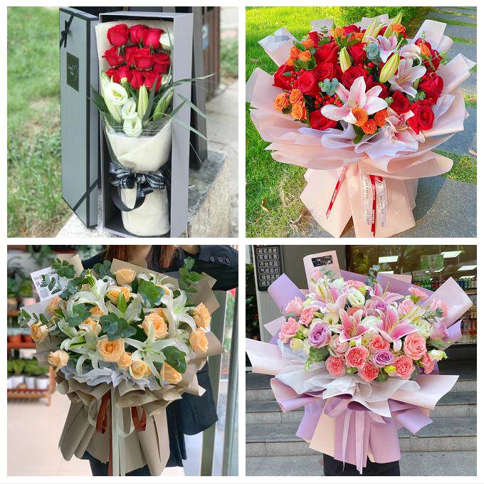 四川遂宁市射洪县大英县附近同城鲜花店送闺蜜女朋友百合玫瑰花束