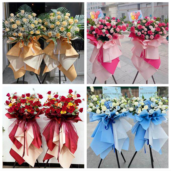 宁波市海曙江东区江北北仑区同城花店开业乔迁鲜花大麦花篮送朋友