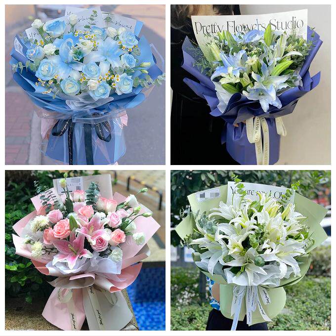 天津市津南北辰武清区宝坻区同城鲜花店送闺蜜女朋友百合玫瑰花束