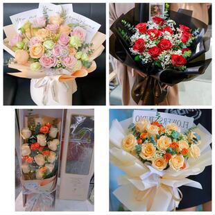 九江市濂溪浔阳区九江武宁县同城鲜花店情人节玫瑰花束礼盒送女友
