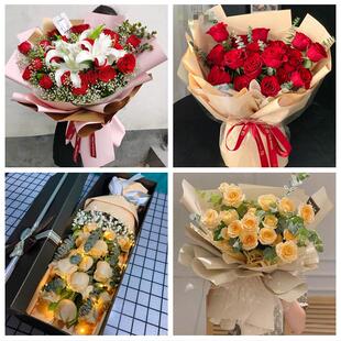 送崇左市大新县天等县凭祥市同城鲜花店情人节送老婆玫瑰表白女友