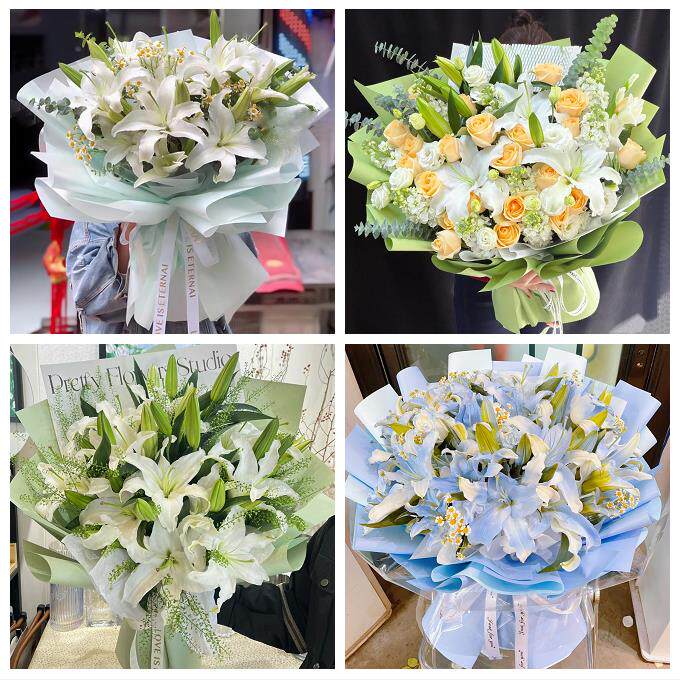 辽宁朝阳市喀左县北票市凌源市同城鲜花店送玫瑰百合花束老婆生日