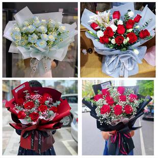 山东烟台市芝罘福山牟平莱山区同城鲜花店送11朵33枝玫瑰表白女友