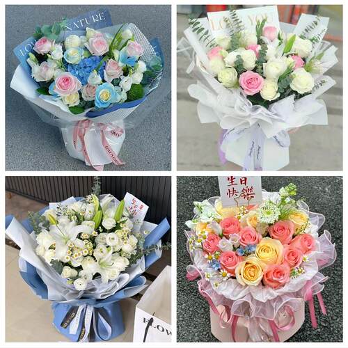 安庆市宿松望江岳西县桐城市同城鲜花店玫瑰向日葵绣球送朋友生日