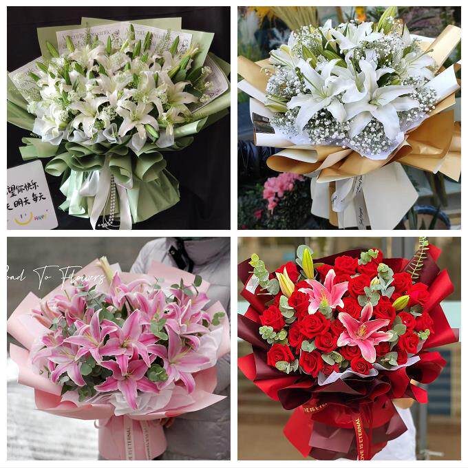 上海市奉贤区南桥奉城庄行镇同城鲜花店送闺蜜女朋友百合玫瑰花束