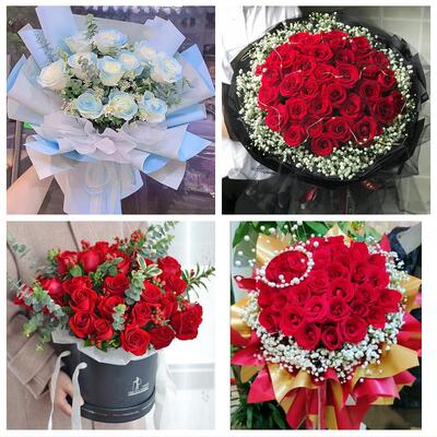 北京西城区西长安新街口月坛同城鲜花店情人节玫瑰花束礼盒送女友