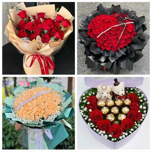 文山州马关丘北广南县富宁县同城鲜花店情人节送老婆玫瑰表白女友