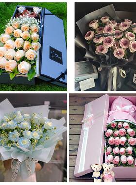 甘肃平凉市崆峒区泾川县华亭市同城鲜花店送11朵33枝玫瑰表白女友